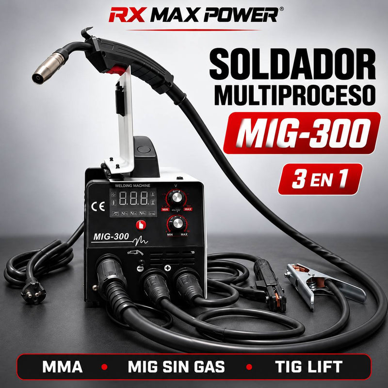 Soldadora Blanca RX MAX POWER 300AMP in Gas) – Garantía 2 años Procesos MMA - MIG - TIG - Soldadura revestida foto 1
