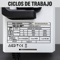 Soldador Inversor RX Max Power MMA-300 Mini Blanco | 300 A | 110V/220V | IGBT Inverter | Estuche y 2 Caretas | 2 Años de Garantía miniatura 10