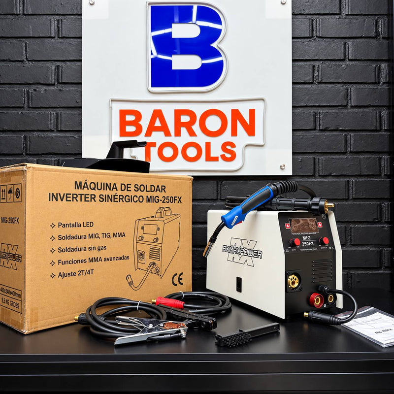 Soldador industrial RX MAX POWER 250 AMP – 5 en 1 MMA/MIG/MAG/MIX/LIFT TIG | Borne europeo | Alambre hasta 5 kg| 2 AÑOS DE GARANTÍA foto 1