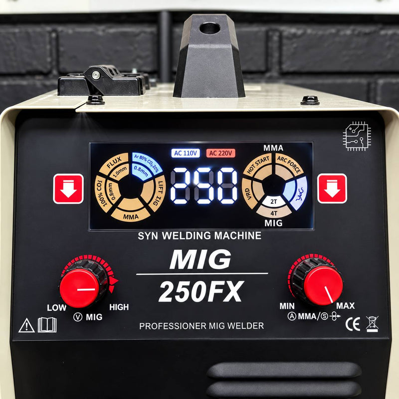 Soldador industrial RX MAX POWER 250 AMP – 5 en 1 MMA/MIG/MAG/MIX/LIFT TIG | Borne europeo | Alambre hasta 5 kg| 2 AÑOS DE GARANTÍA foto 3