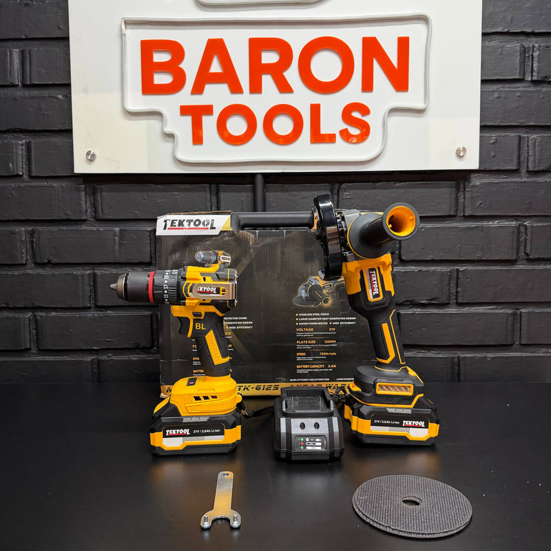 Combo TekTool 2 en 1 Original Taladro 1/2 (55Nm) + Pulidora 4"1/2 (850W) – 1 AÑO DE GARANTIA foto 8