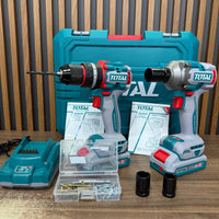 Combo TOTAL 100% Original | Llave de Impacto 405Nm + Taladro 66Nm + 1 Año de Garantia miniatura 1
