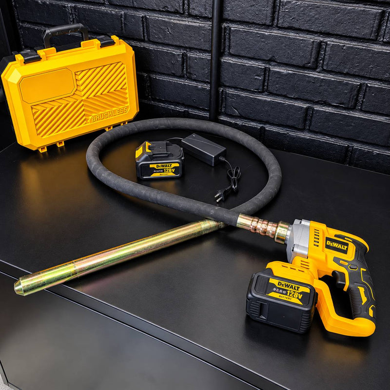 Vibrador de Concreto Inalámbrico DeWALT Brushless 3.500 RPM | 2 Baterías 128V | Manguera de 2 m | 1 Año de Garantía foto 11