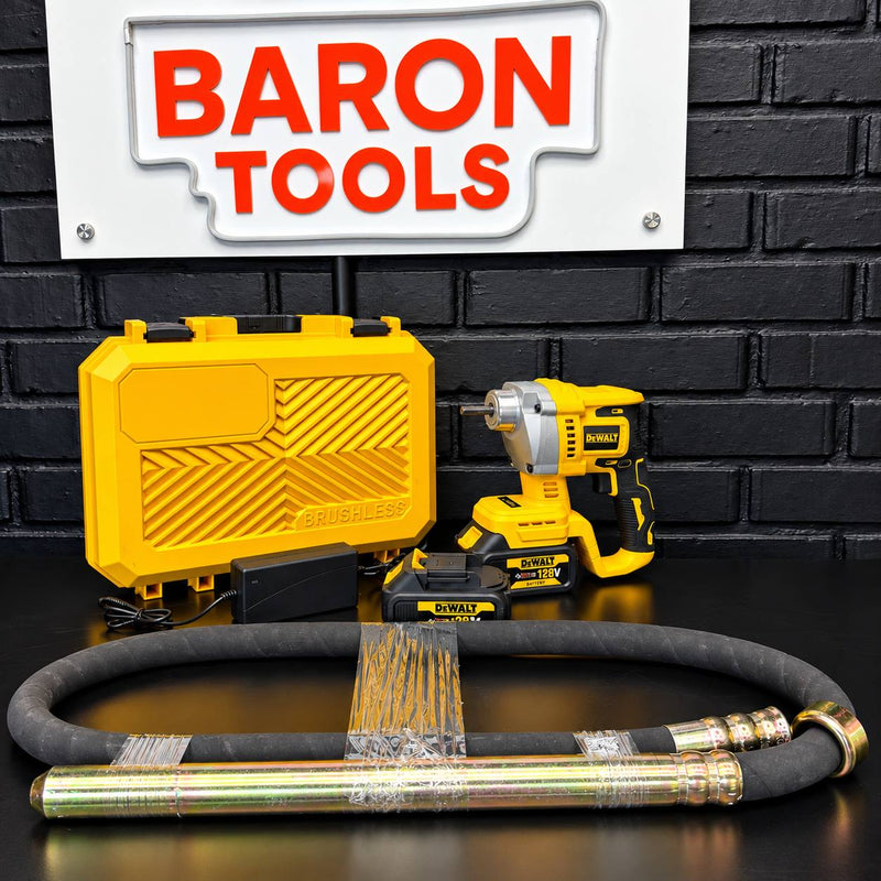 Vibrador de Concreto Inalámbrico DeWALT Brushless 3.500 RPM | 2 Baterías 128V | Manguera de 2 m | 1 Año de Garantía foto 9