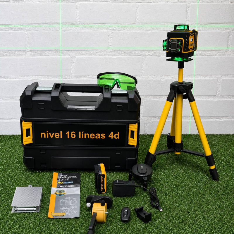 Nivel Láser DeWALT 16 Líneas Verdes 4x360° – Autonivelante con Trípode y Maletín foto 8