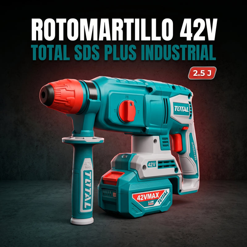 Rotomartillo Inalámbrico TOTAL 42V SDS Plus Industrial — 2.5 J foto 1