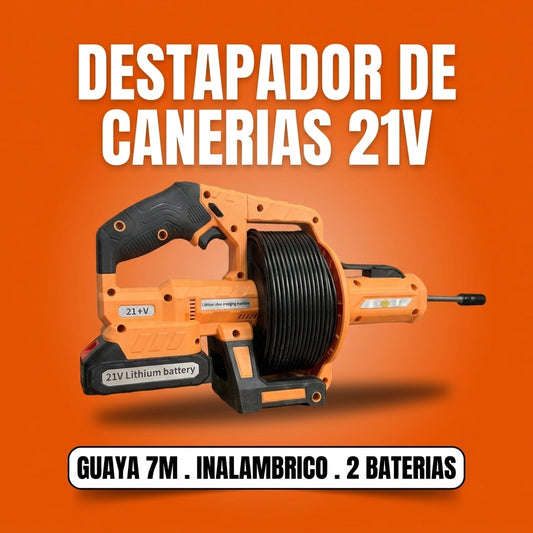Destapador de Canerias Inalambrico 21V Stone Tools - Guaya 7m - portada