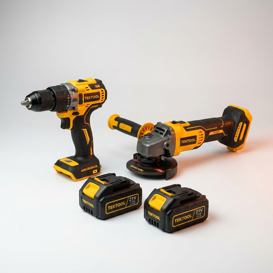 Combo TEKTOOL Brushless 21V Taladro 535Nm + Pulidora 125mm — Baron Tools Bogotá Medellín