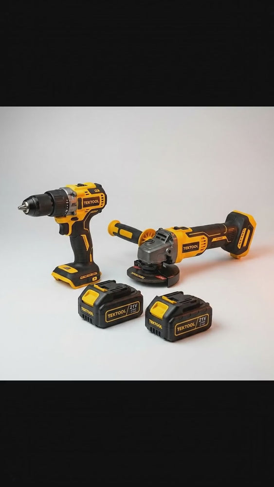 🔧 Combo TEKTOOL Brushless 21V: Taladro 535Nm + Pulidora 125mm + 2 Baterías - BM - vista 8