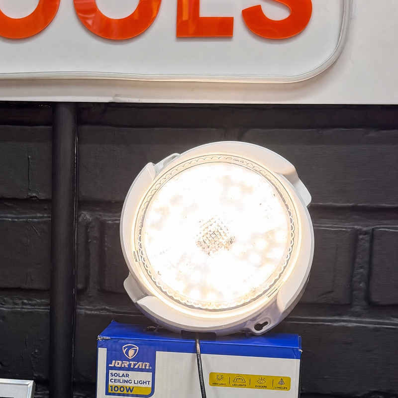 Lámpara Solar LED de Techo 100W con Control Remoto y 3 Tonos de Luz foto 9