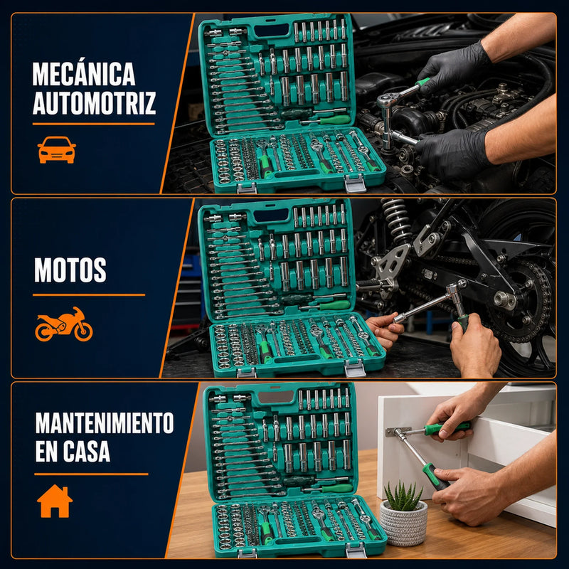 Set de Herramientas PROTOOL 216 Piezas Cr-V — Maletín Organizador | 1 Año de Garantía foto 3