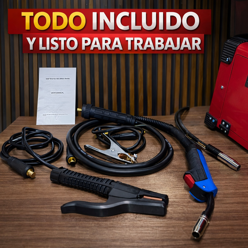 Soldadora Multiproceso 580A MIG/MMA/TIG — Carrete 5kg - 8