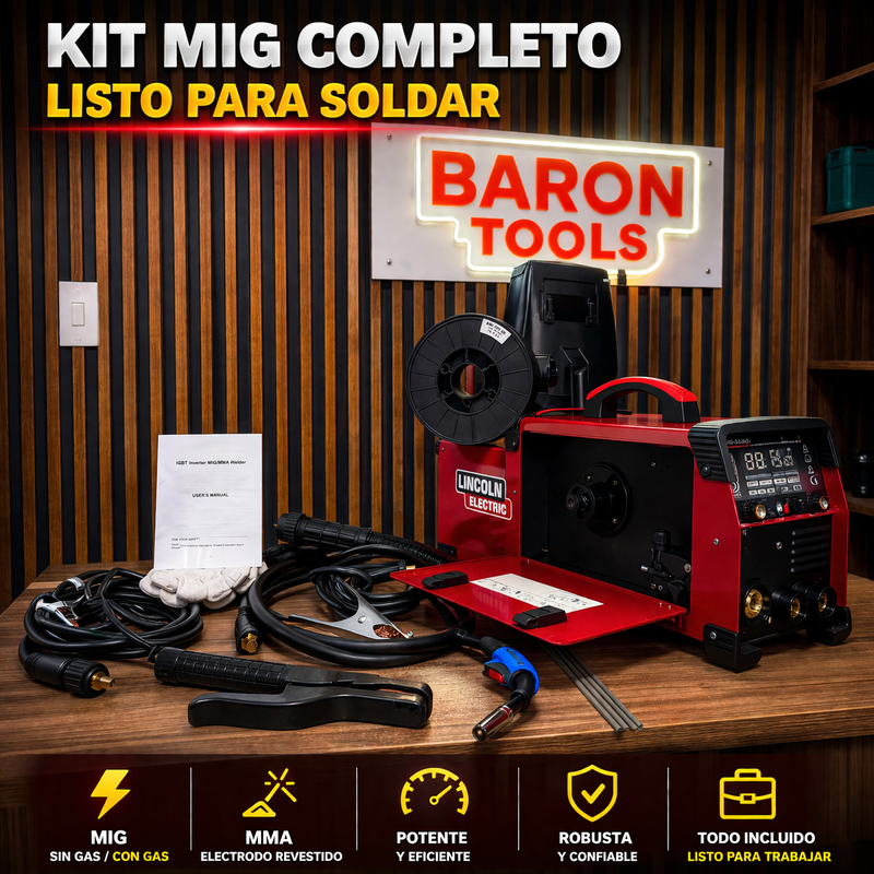Soldadora Multiproceso 580A MIG/MMA/TIG — Carrete 5kg foto 10